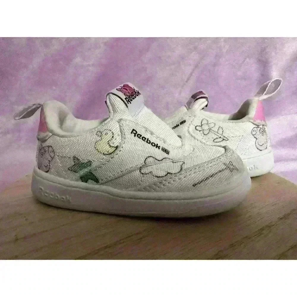 Reebok Club C Slip-On IV Peppa Pig Toddler Size 4 Sneakers - Picture 11 of 13